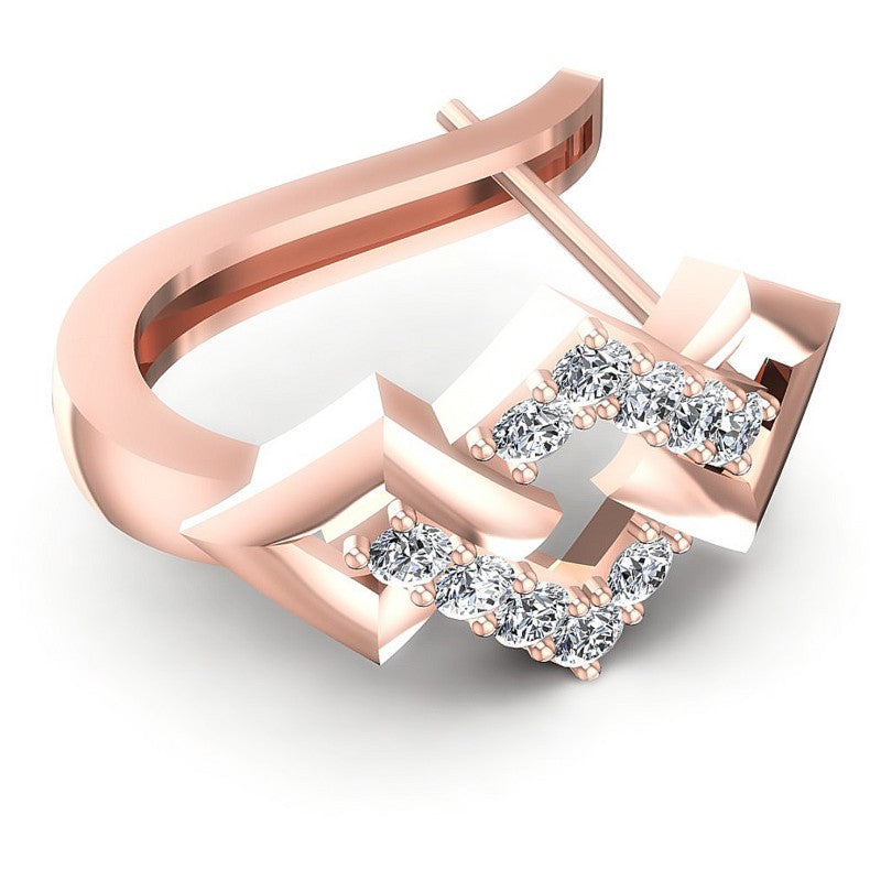 Round Diamonds 0.40CT Earring in 18KT Rose Gold