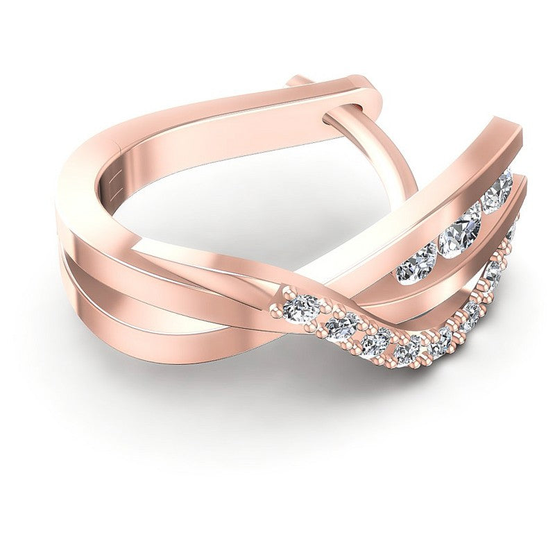 Round Diamonds 0.60CT Earring in 18KT Rose Gold