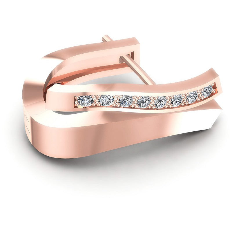 Round Diamonds 0.20CT Earring in 18KT Rose Gold