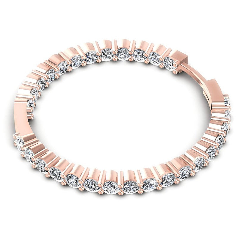 Round Diamonds 1.10CT Earring in 18KT Rose Gold