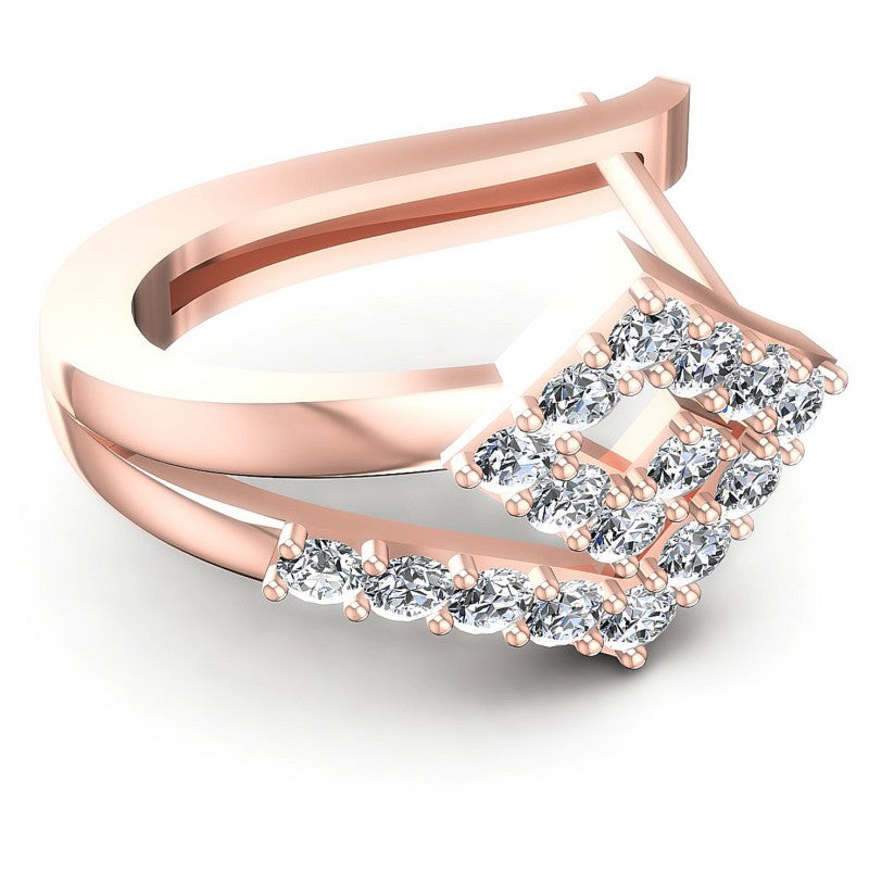 Round Diamonds 0.60CT Earring in 18KT Rose Gold