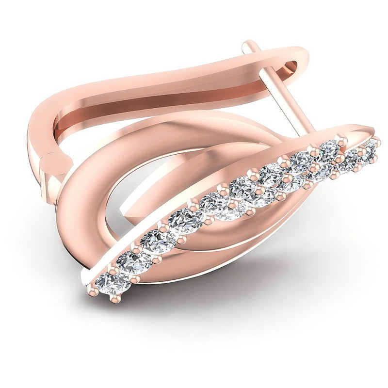 Round Diamonds 0.50CT Earring in 18KT Rose Gold