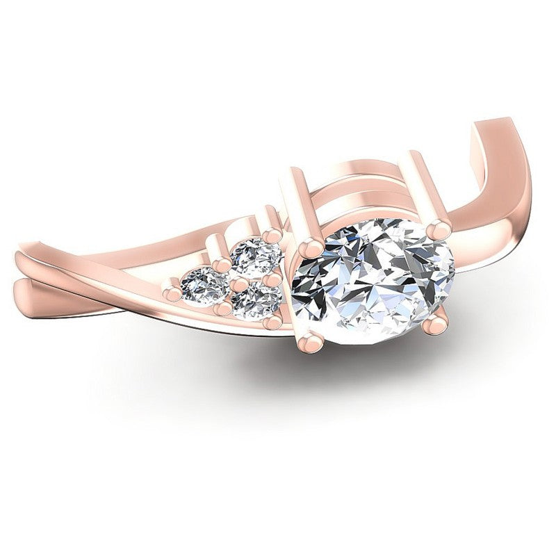 Round Diamonds 0.50CT Earring in 18KT Rose Gold