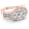 Princess and Round Diamonds 1.20CT Earring in 18KT Rose Gold