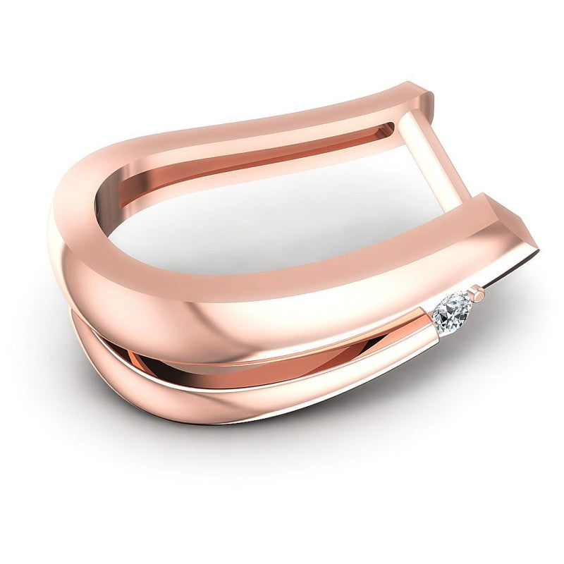 Round Diamonds 0.10CT Earring in 18KT Rose Gold
