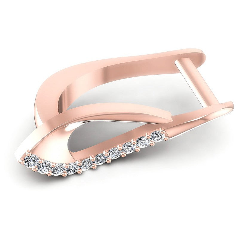 Round Diamonds 0.10CT Earring in 18KT Rose Gold