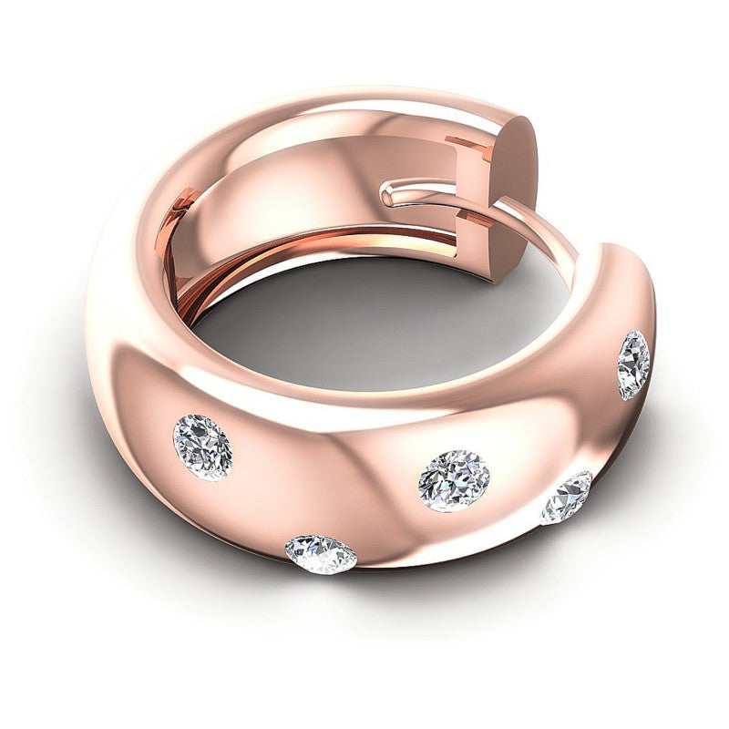 Round Diamonds 0.20CT Earring in 18KT Rose Gold