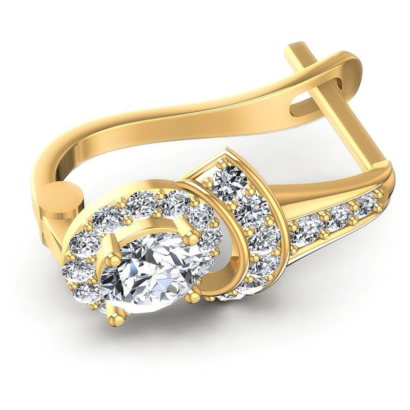 Round Diamonds 0.55CT Earring in 14KT Rose Gold