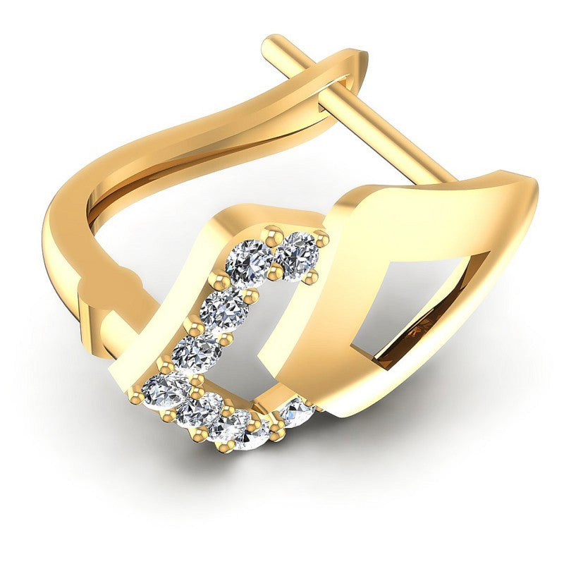 Round Diamonds 0.20CT Earring in 14KT Rose Gold
