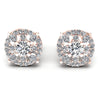 Round and Marquise Diamonds 1.40CT Designer Studs Earring in 18KT White Gold