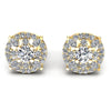 Round and Marquise Diamonds 1.40CT Designer Studs Earring in 14KT White Gold