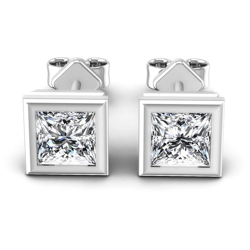 Princess Diamonds 0.25CT Stud Earrings in 14KT White Gold
