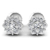 Round Diamonds 1.30CT Designer Studs Earring in 14KT White Gold