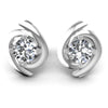 Round Diamonds 0.25CT Stud Earrings in 14KT White Gold