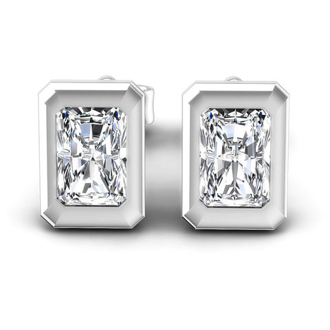 Radiant Diamonds 1.00CT Stud Earrings in 14KT White Gold