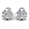 Round Diamonds 0.75CT Designer Studs Earring in 14KT White Gold