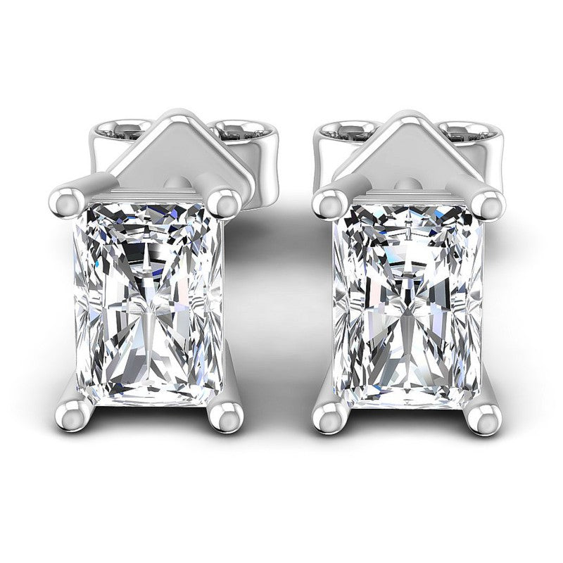 Radiant Diamonds 1.00CT Stud Earrings in 14KT White Gold