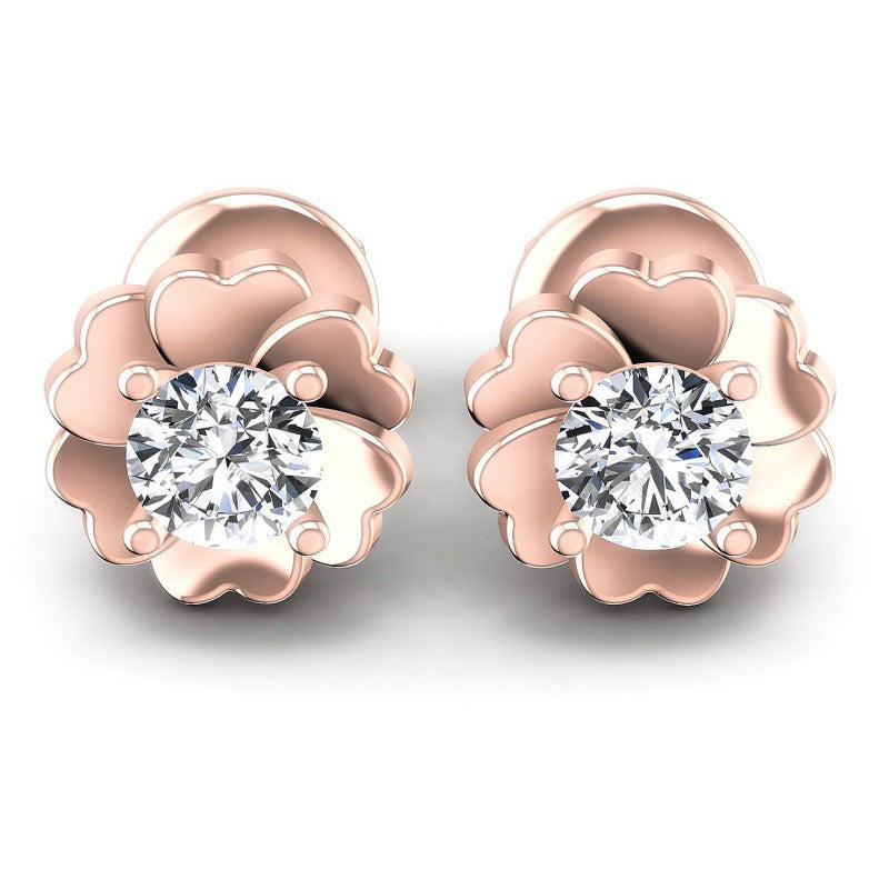 Round Diamonds 0.25CT Stud Earrings in 18KT White Gold