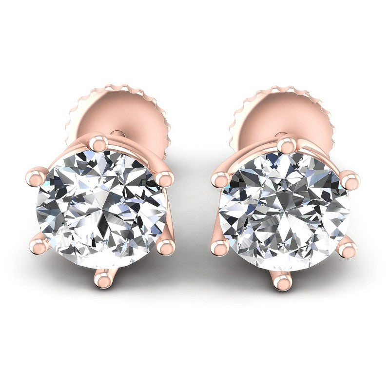 Round Diamonds 0.25CT Stud Earrings in 18KT White Gold