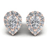 Round and Pear Diamonds 1.70CT Designer Studs Earring in 18KT White Gold