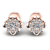 Round Diamonds 1.20CT Designer Studs Earring in 18KT White Gold