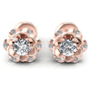 Round Diamonds 0.60CT Designer Studs Earring in 18KT White Gold