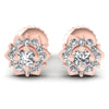 Round Diamonds 1.30CT Designer Studs Earring in 18KT White Gold