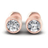 Round Diamonds 0.25CT Stud Earrings in 18KT White Gold