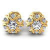 Round Diamonds 0.55CT Designer Studs Earring in 14KT White Gold