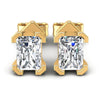 Radiant Cut Diamonds Stud Earrings in 14KT White Gold