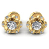 Round Diamonds 0.60CT Designer Studs Earring in 14KT White Gold