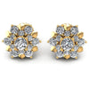Round Diamonds 1.15CT Designer Studs Earring in 14KT White Gold
