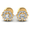 Round Diamonds 1.30CT Designer Studs Earring in 14KT White Gold