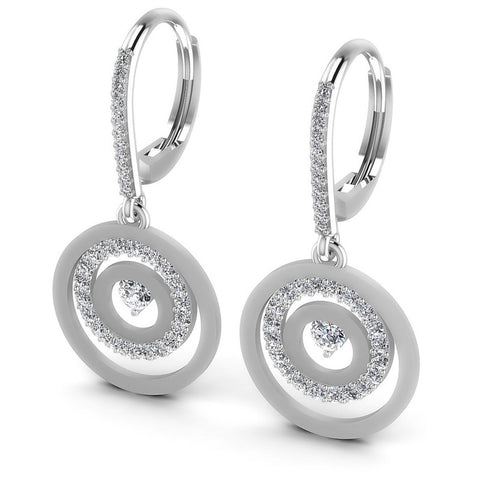 Round Diamonds 0.80CT Earring in 14KT White Gold
