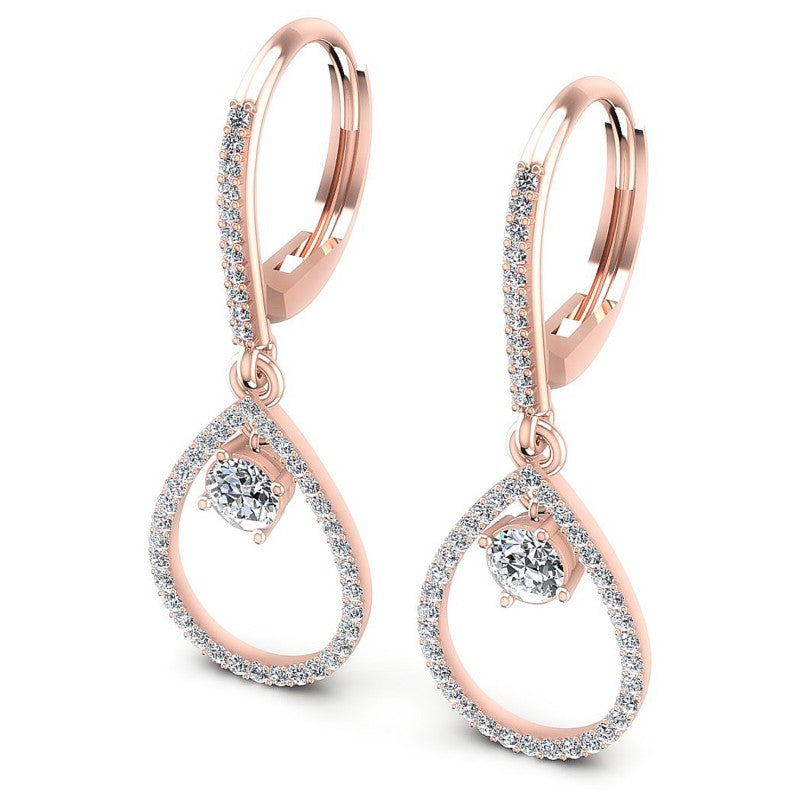 Round Diamonds 1.10CT Earring in 18KT White Gold