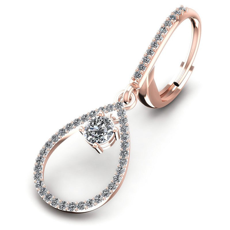 Round Diamonds 1.10CT Earring in 18KT Yellow Gold