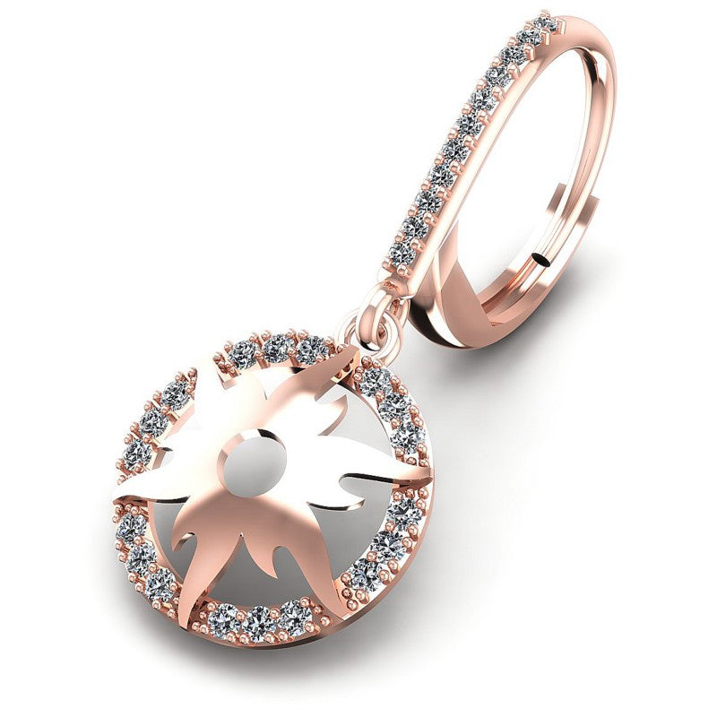 Round Diamonds 0.60CT Earring in 18KT Rose Gold