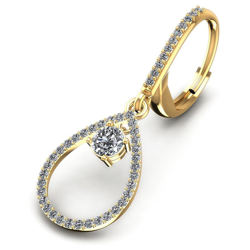 Round Diamonds 1.10CT Earring in 14KT Yellow Gold