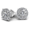 Round and Marquise Diamonds 1.40CT Designer Studs Earring in 14KT Yellow Gold