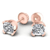 Cushion Diamonds 1.00CT Stud Earrings in 18KT Yellow Gold