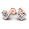 Heart Diamonds 1.00CT Stud Earrings in 18KT Yellow Gold