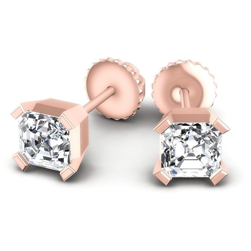 Emerald Diamonds 0.25CT Stud Earrings in 18KT Yellow Gold