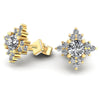 Round Diamonds 0.55CT Designer Studs Earring in 14KT Yellow Gold