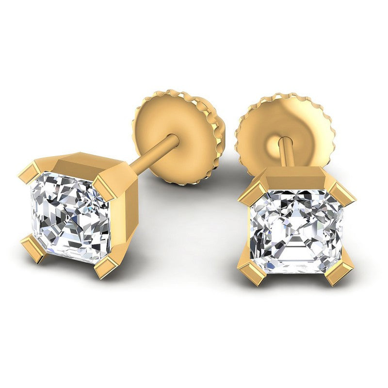Emerald Diamonds 0.25CT Stud Earrings in 14KT Yellow Gold