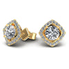 Round Diamonds 1.30CT Designer Studs Earring in 14KT Yellow Gold