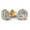 Round Diamonds 1.50CT Designer Studs Earring in 14KT Yellow Gold