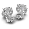 Round and Marquise Diamonds 1.40CT Designer Studs Earring in 14KT Rose Gold