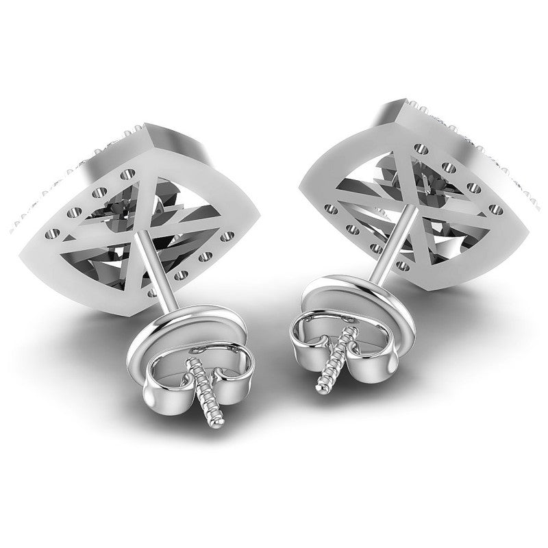 Round Diamonds 0.50CT Heart Earring in 14KT Rose Gold