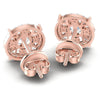 Round and Marquise Diamonds 1.40CT Designer Studs Earring in 18KT Rose Gold