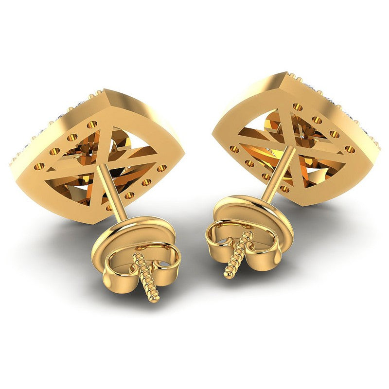 Round Diamonds 0.50CT Heart Earring in 14KT Rose Gold